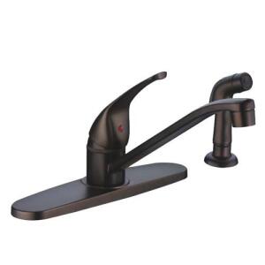 Kitchen Faucet Solid Lever Handle Cast Spout Oil Rubbed Bronze